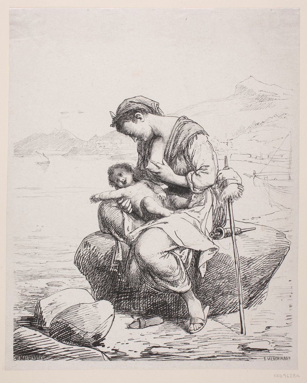 En ung Moder af F. Hendriksen