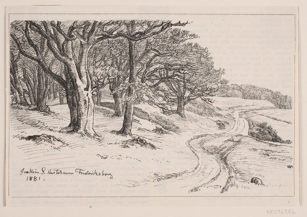 Fra Hestehaven, Frederiksborg af F. Hendriksen