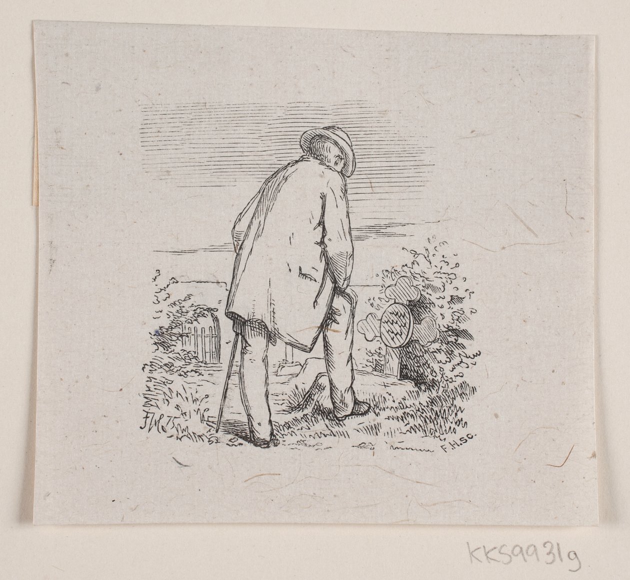 Illustration til "De sidste timer", digt af H. J. Greensteen af F. Hendriksen