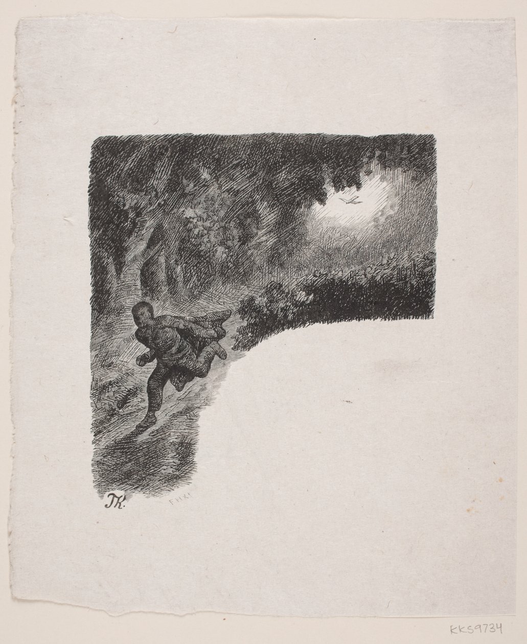 Illustration til "Guldfuglen" af F. Hendriksen