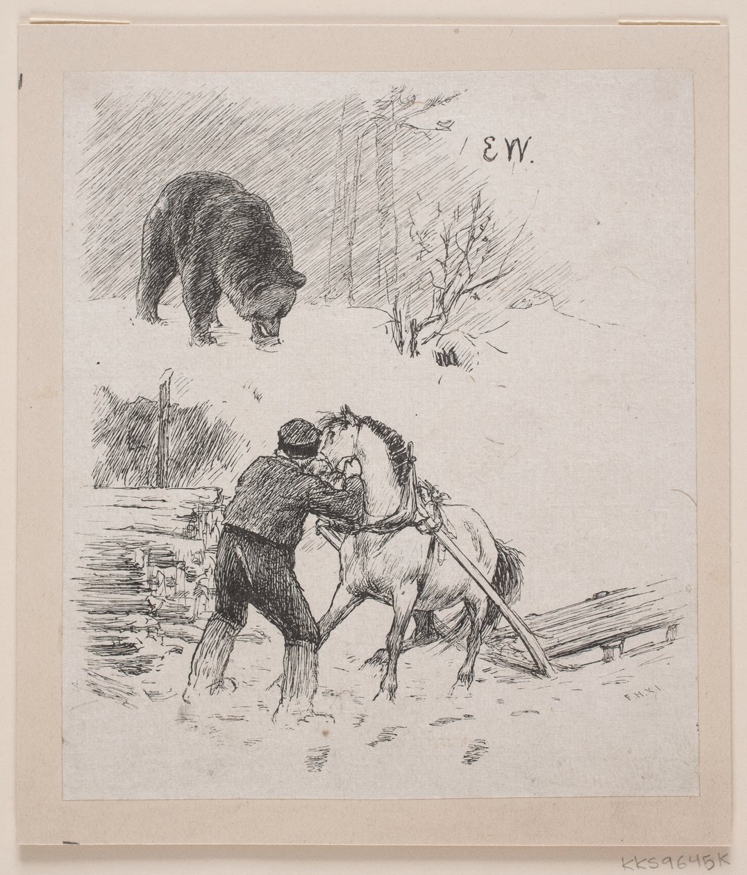 Illustration til "Velgjort og ilede lønnet" af F. Hendriksen
