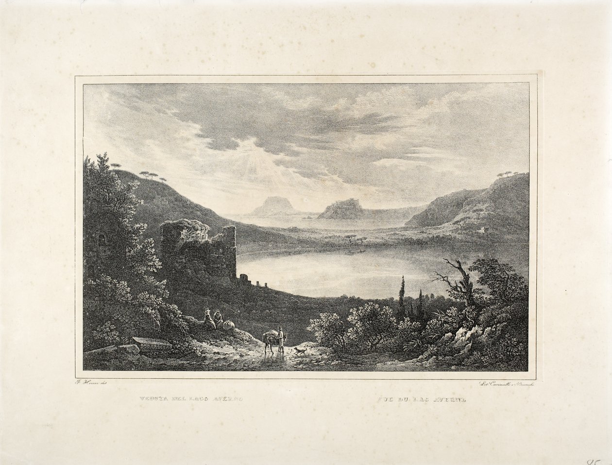 Udsigt over Averno-søen af F. Homer