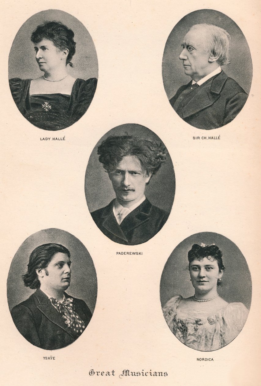 Store musikere - Tavle X., c1880, 1895 af F. Jenkins Heliog