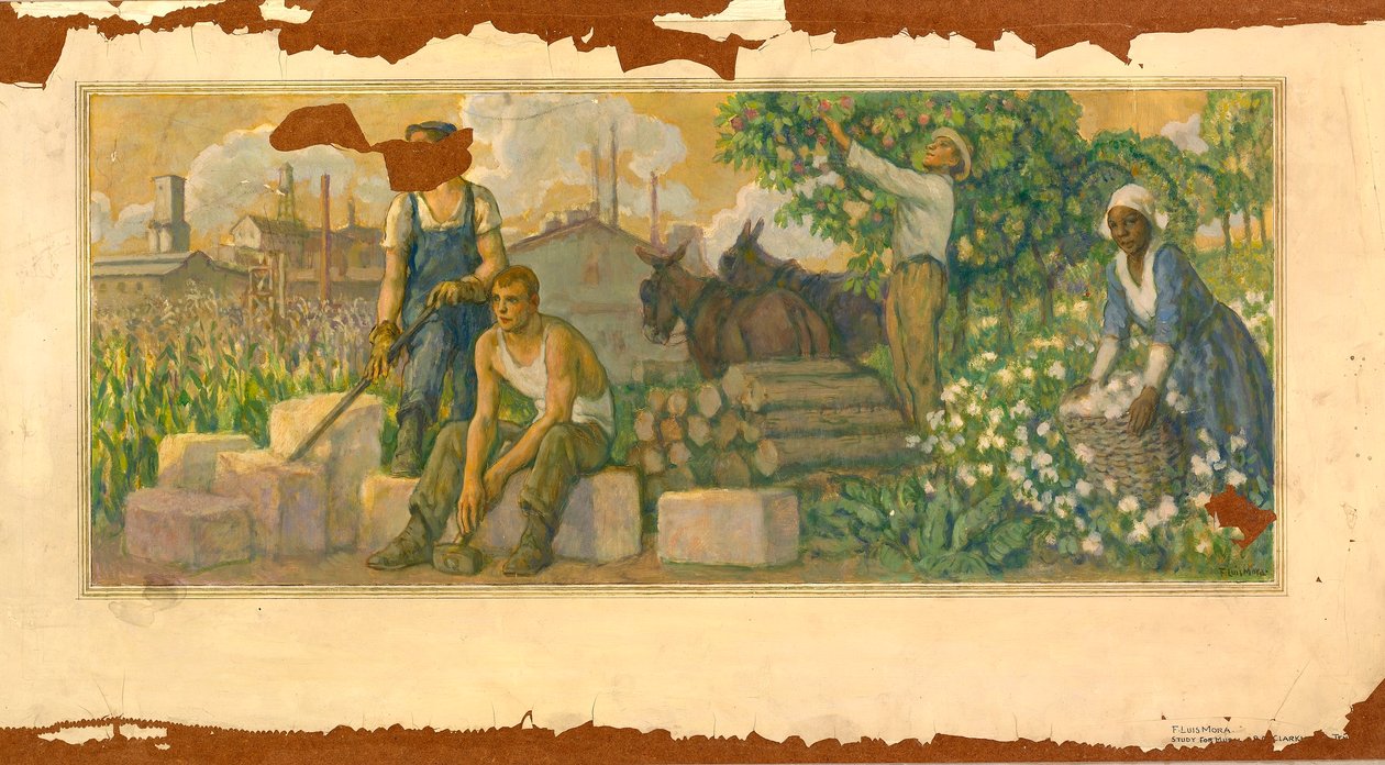 Abundance of Today (vægmaleri, Clarksville, Tennessee Post Office) af F. Luis Mora