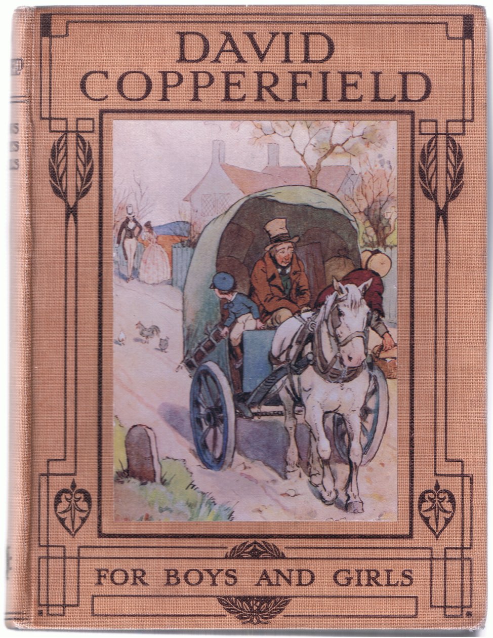 Forsidedesign, illustration fra David Copperfield, 1914 af F. M. B. Blaikie