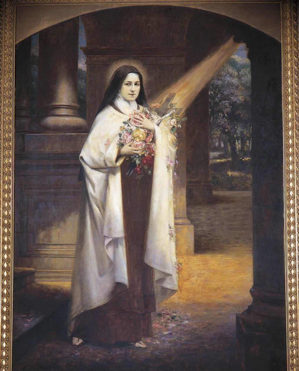 Therese af Lisieux, 20. århundrede (vægmaleri) af F. Roytelet