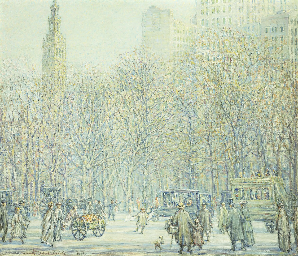 Vinter i New York af F. Usher de Voll