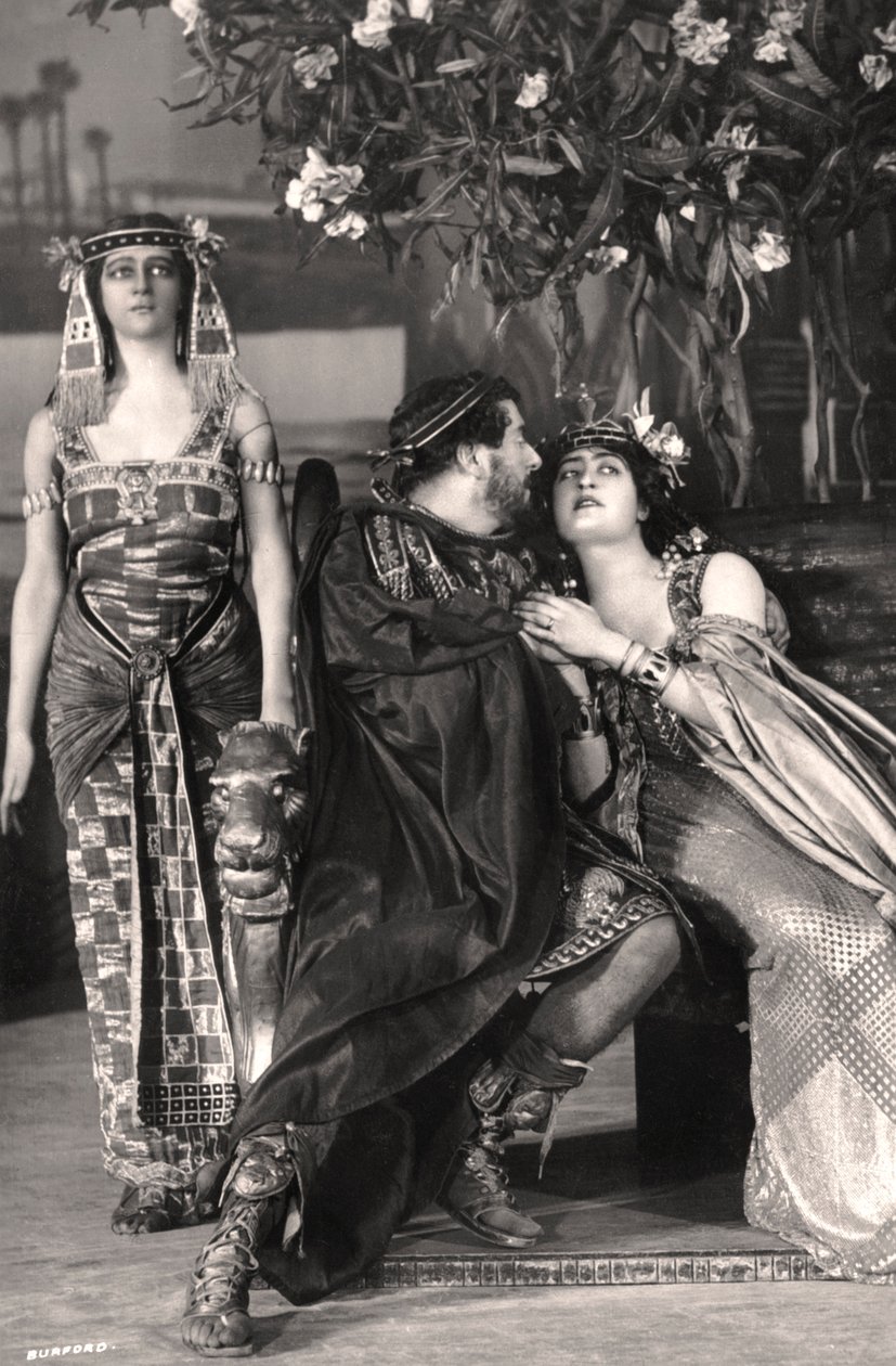 Herbert Beerbohm Tree, Constance Collier og Alice Crawford, engelske skuespillere, 1907. af F. W. Burford
