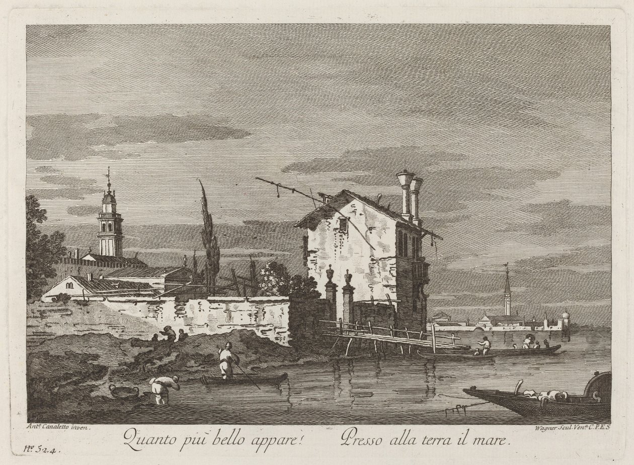 Jo smukkere det ser ud... af Fabio Berardi after Canaletto