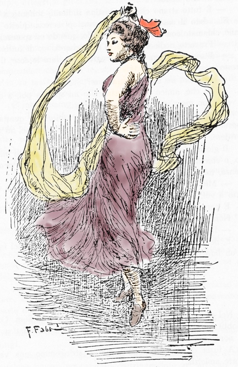 Portræt af Marie Anne de Cupius de Camargo dit La Camargo (1710-1770) danser under passagen af Giacomo Casanova (1725-1798) i Paris af Fabio Fabbi