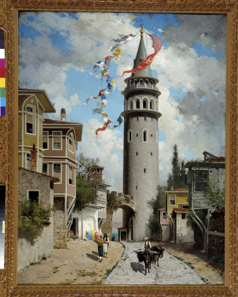 Udsigt over Galata-tårnet i Konstantinopel. Maleri af Fabius Brest (1823-1900). Obligatorisk omtale: Collection fondation regards de Provence, Marseille af Fabius Brest