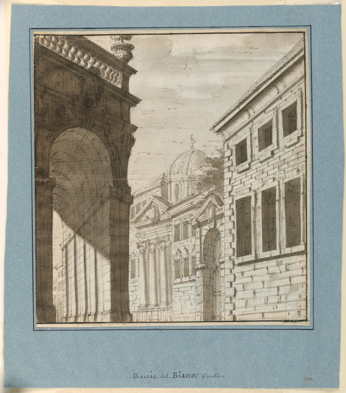 Scenedesign: By med en Loggia af Fabrizio Galliari
