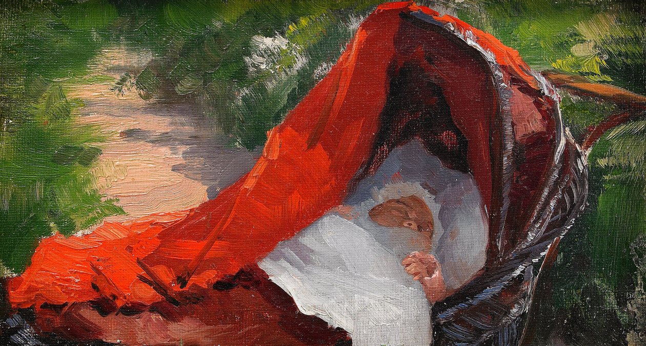Sov så sødt - baby i barnevogn af Fanny Brate