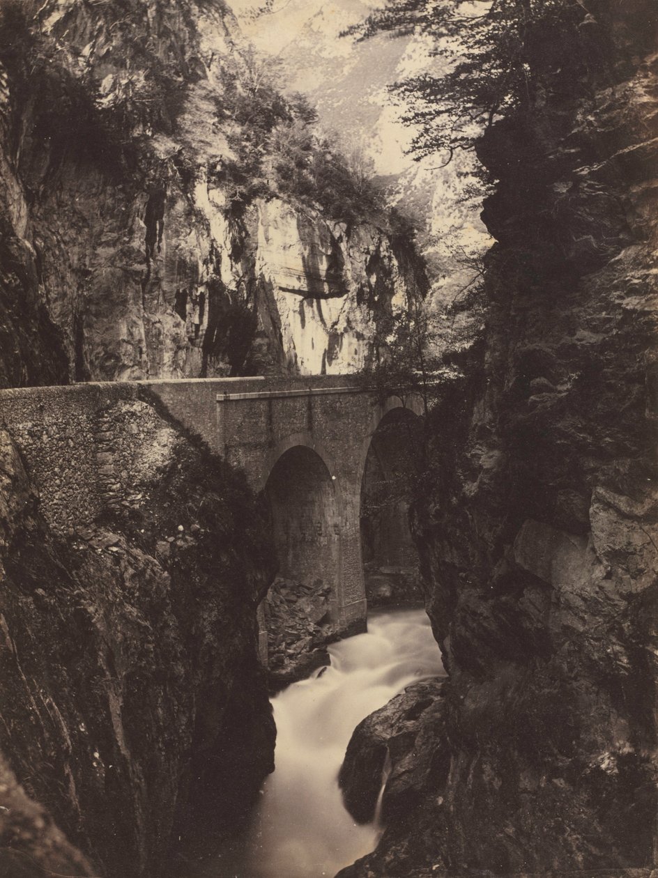 Vej til Eaux-Chaudes, Pyrenæerne recto, ca. 1855. af Farnham Maxwell Lyte