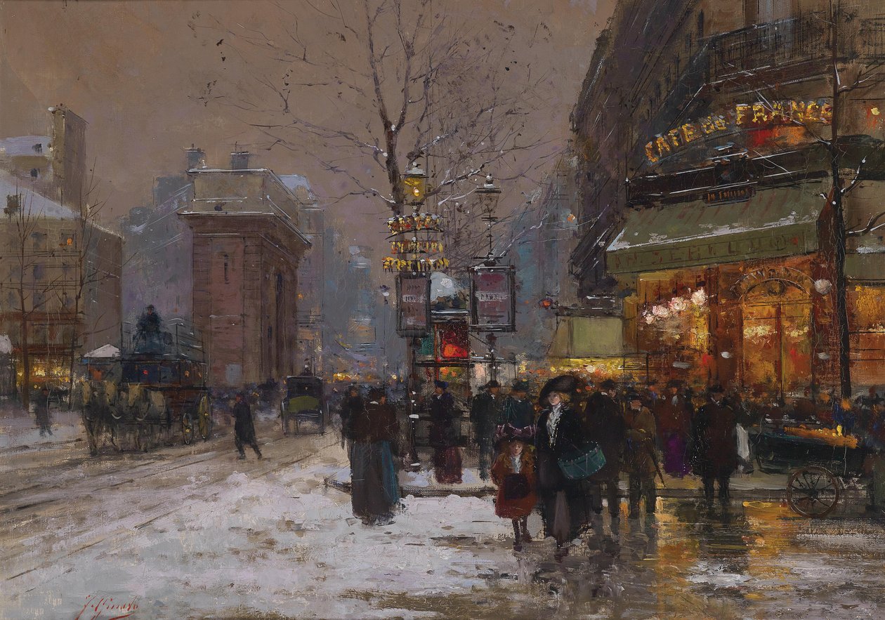 Paris vinterscene af Fausto Giusto