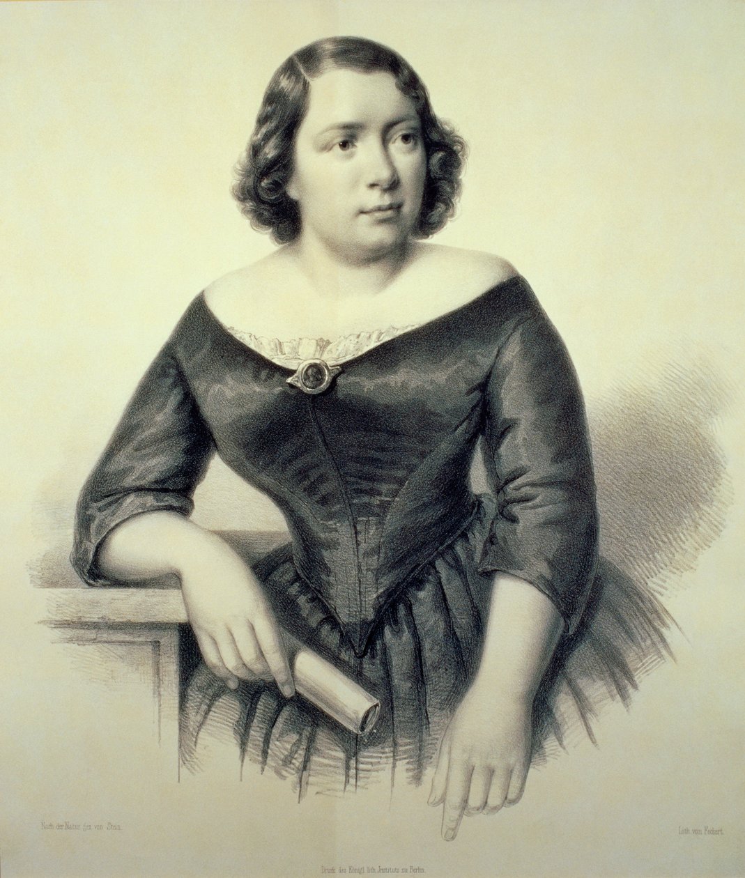 Maria Alboni - portræt af den italienske contralto, 6. marts 1823 - 23. juni 1894 af Feckert Feckert