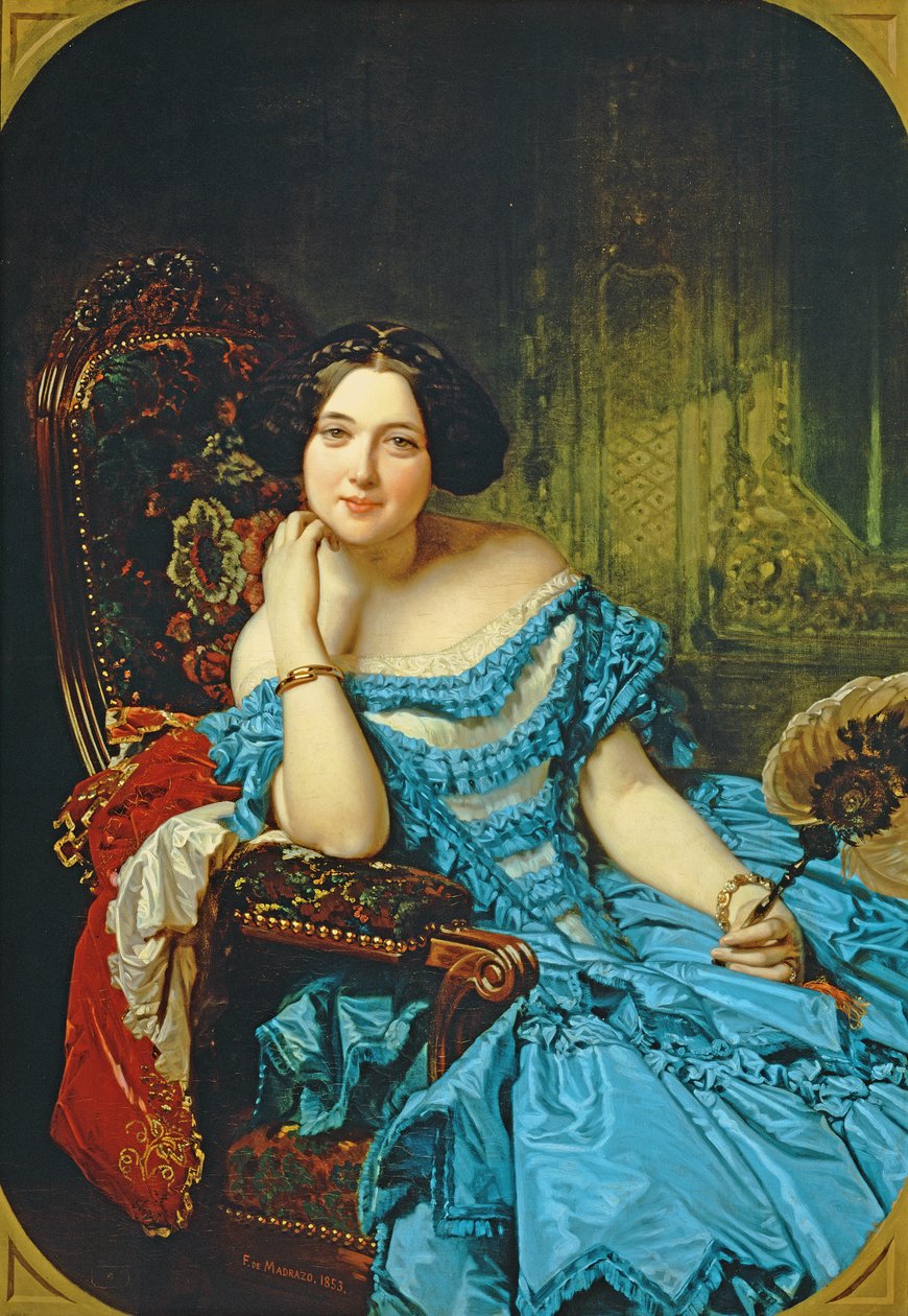 Portræt af Amalia de Llano y Dotres, grevinde af Vilches, 1853 af Federico de Madrazo y Kuntz