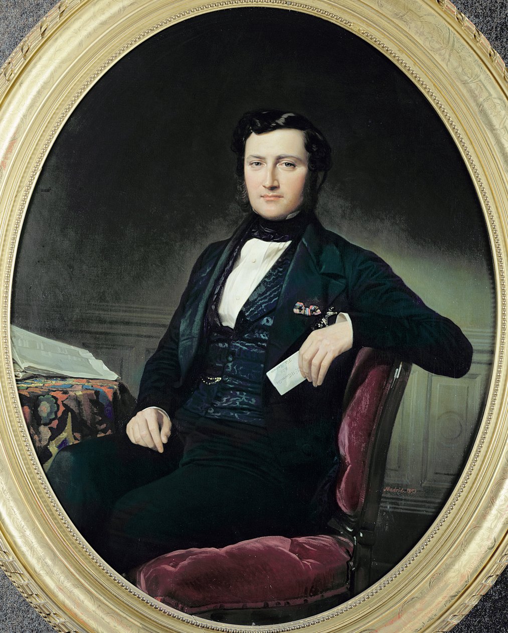 Portræt af Baron Weisweiller, 1853 af Federico de Madrazo y Kuntz