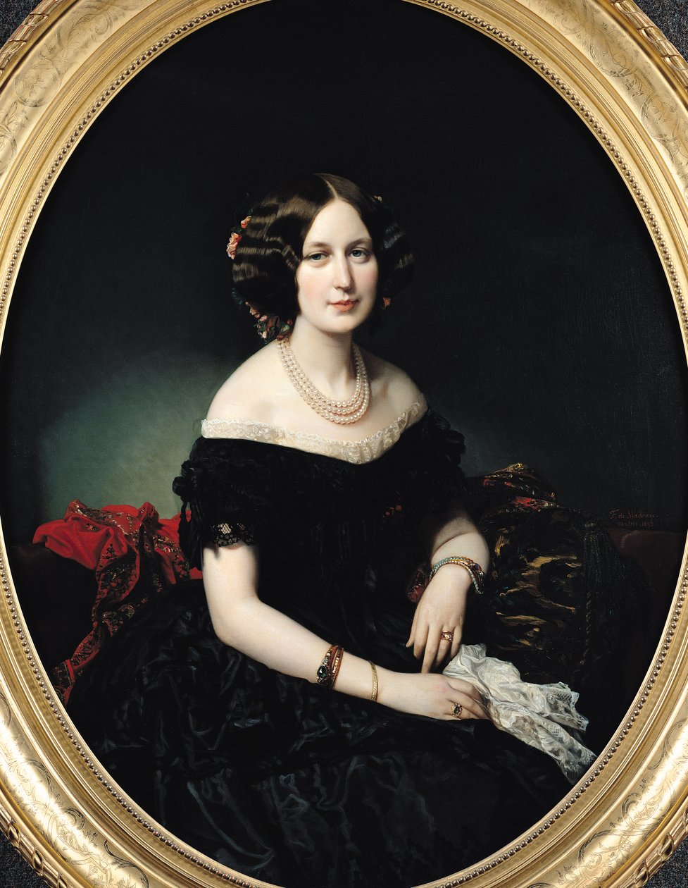Portræt af baronessen af Weisweiller, 1853 af Federico de Madrazo y Kuntz