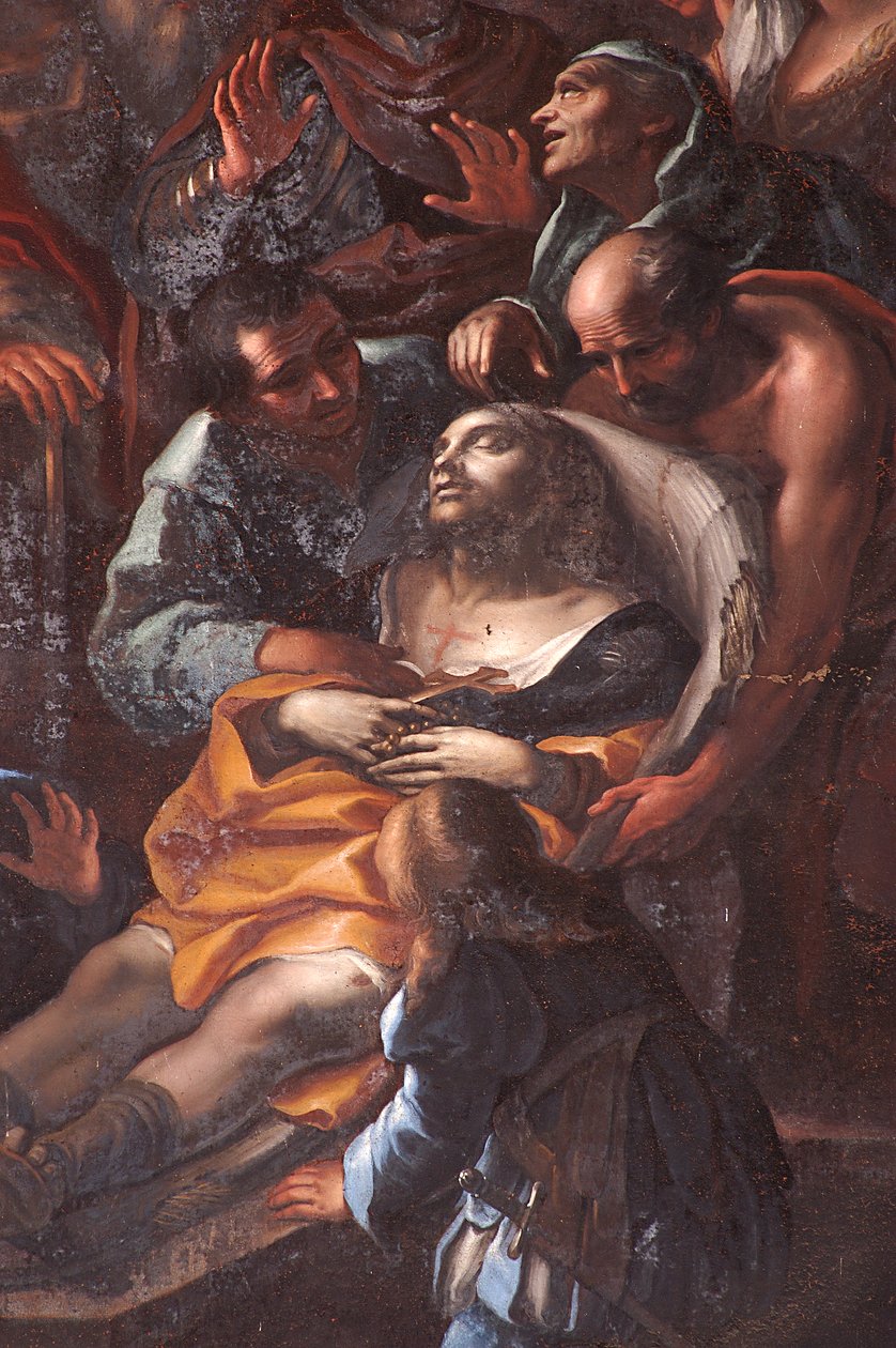 St. Rochs død i en fængselscelle i Arona, detaljer, 1691 af Federico Bianchi