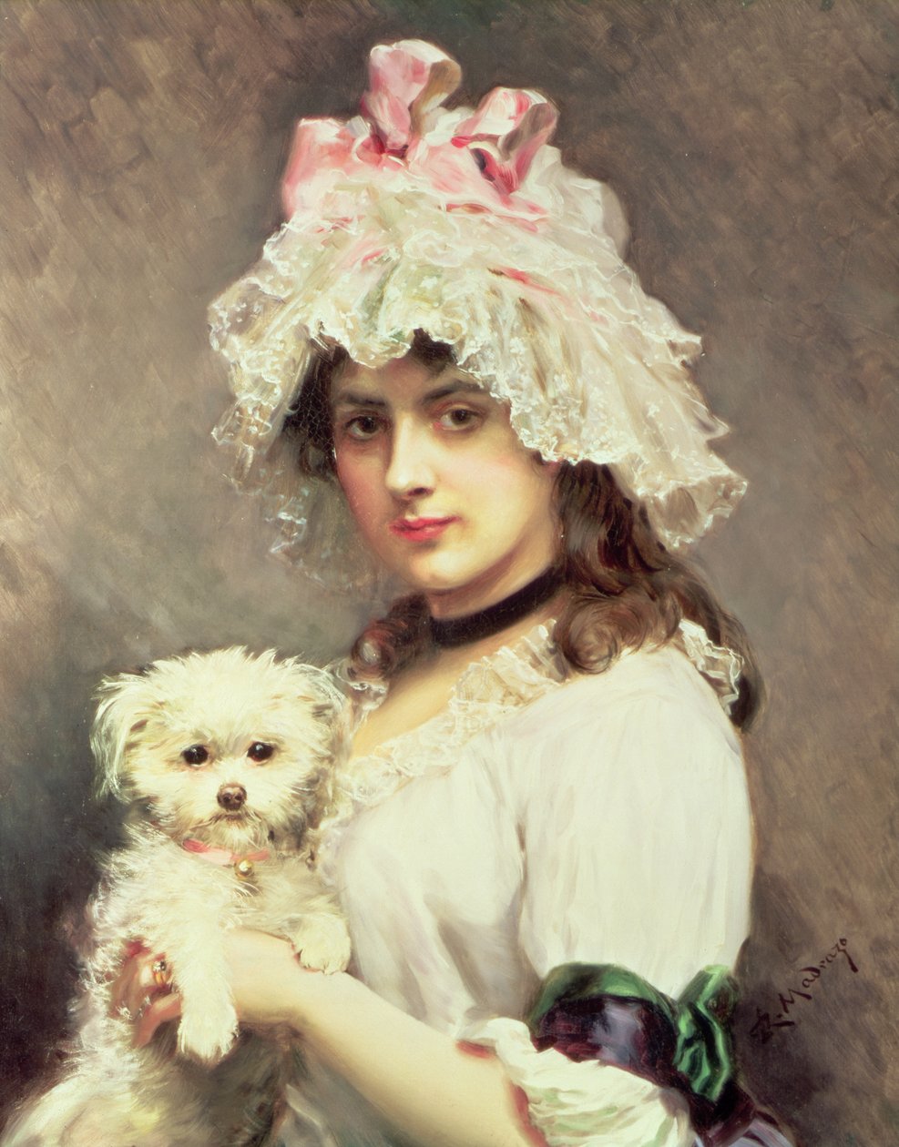 Pige med en skødehund af Federico de Madrazo y Kuntz