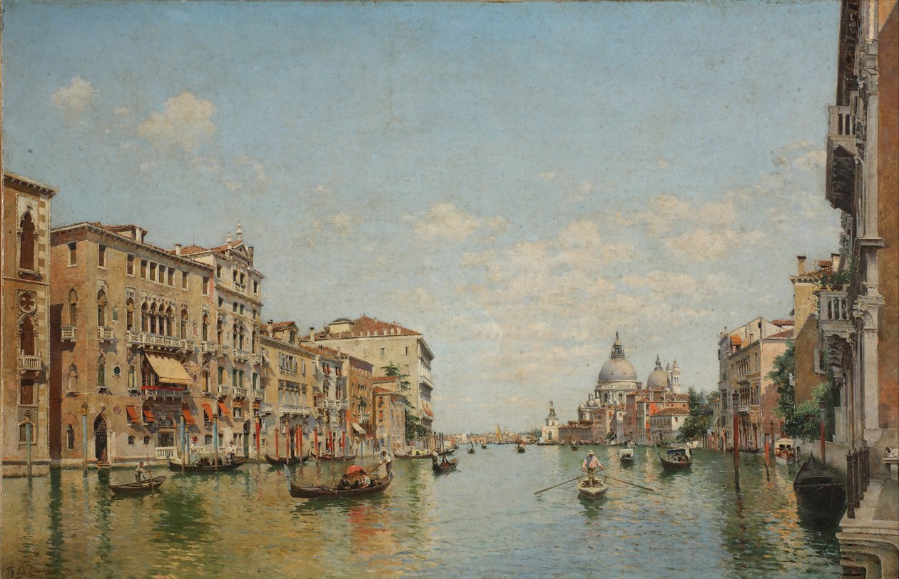 Udsigt over Canal Grande i Venedig af Federico del Campo