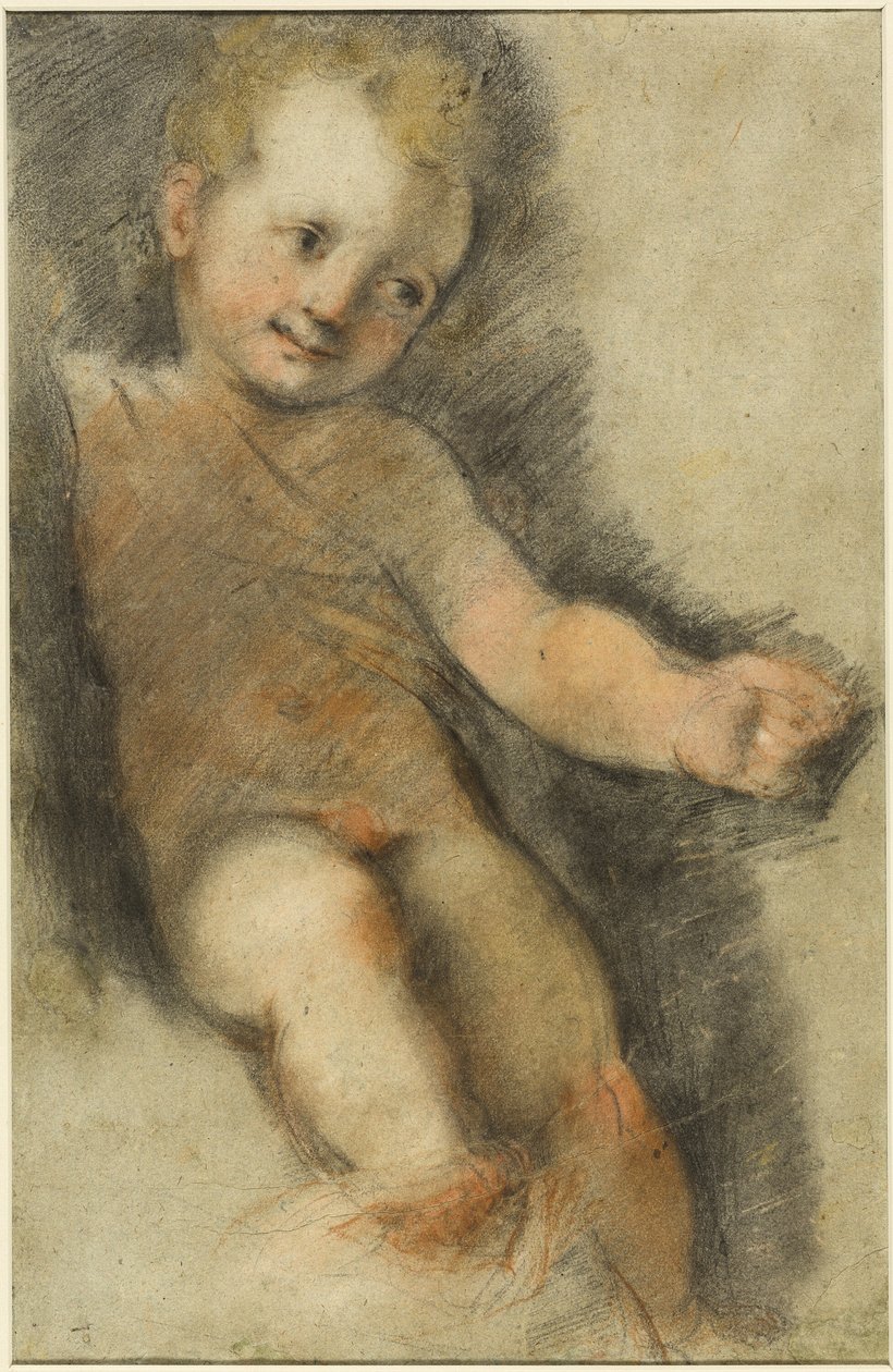 Det hellige barn: Studie til Madonna di San Giovanni af Federico Barocci