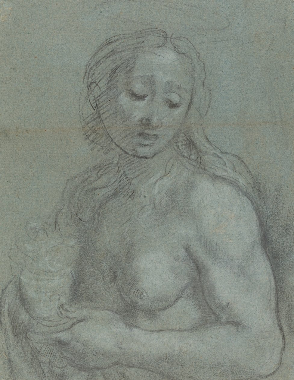 Maria Magdalenas halvlængde [verso] af Federico Barocci