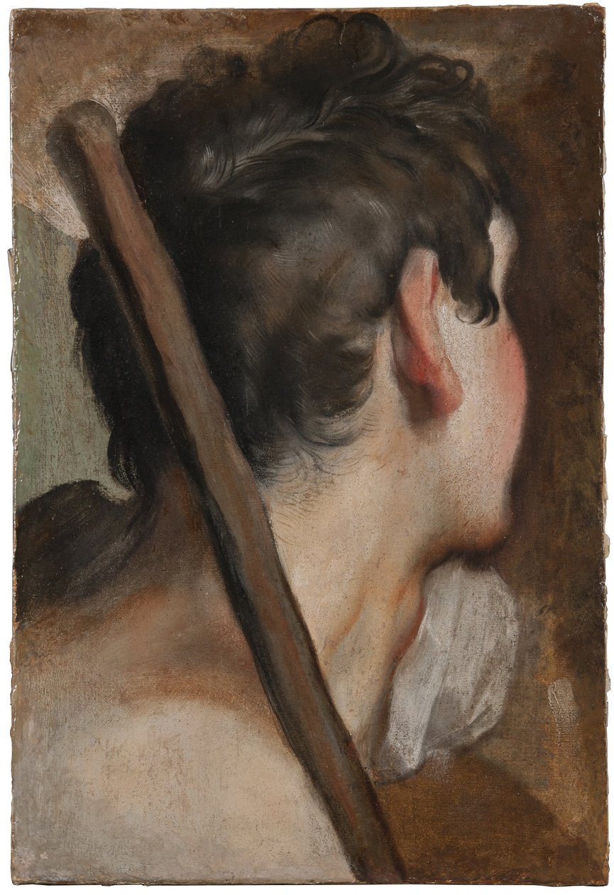 En hyrdes hoved, studie til Omskærelsen af Federico Barocci