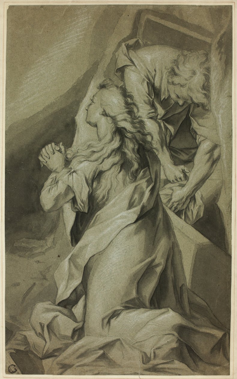 Knælende Magdalene og Gravbetjent af Federico Barocci
