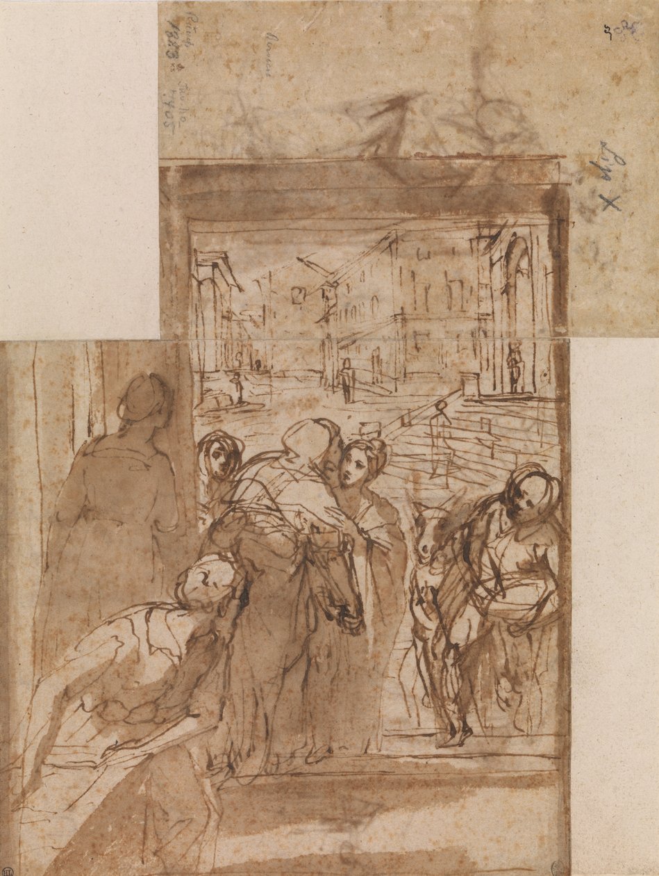 Kompositionsstudie til Besøgelsen af Federico Barocci