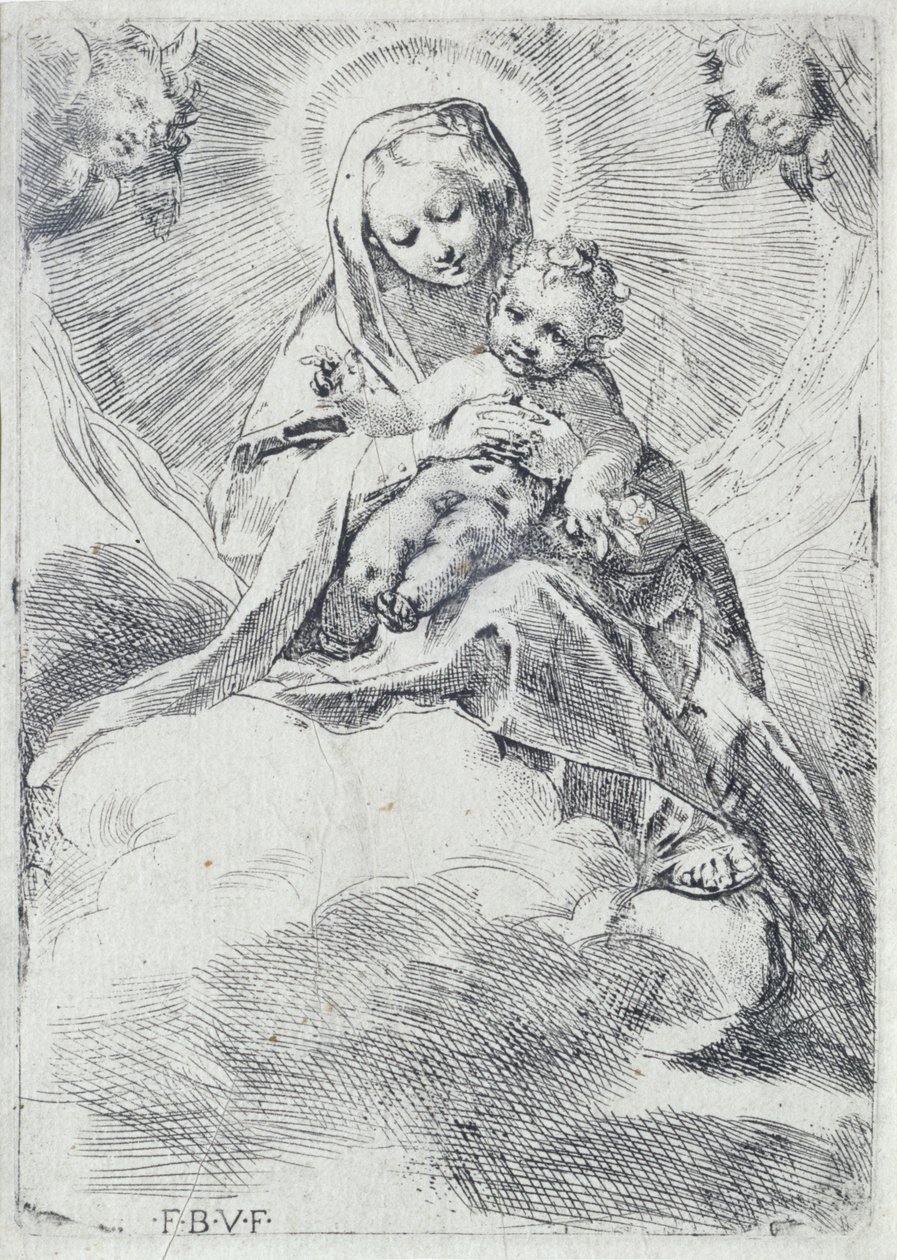 Madonna i skyerne af Federico Barocci