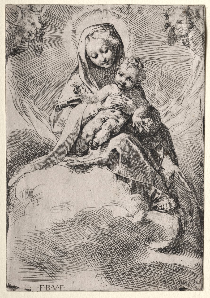 Madonna i skyerne, ca. 1581. af Federico Barocci