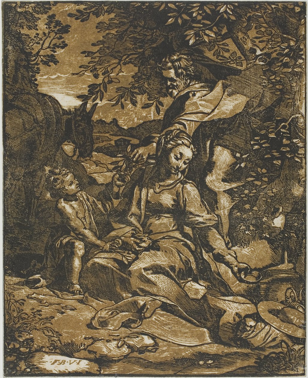 Hvil på flugten til Egypten af Federico Barocci