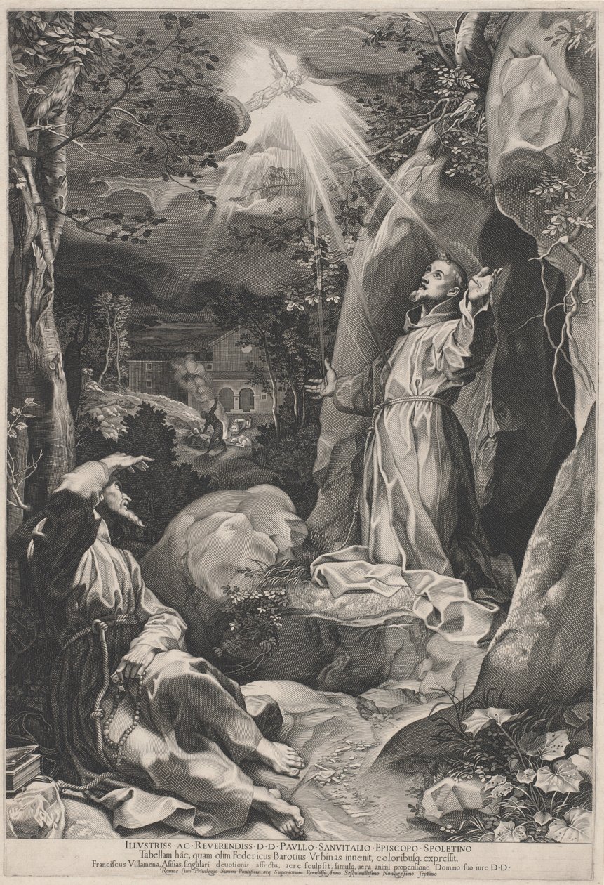 Sankt Frans modtager stigmata af Federico Barocci