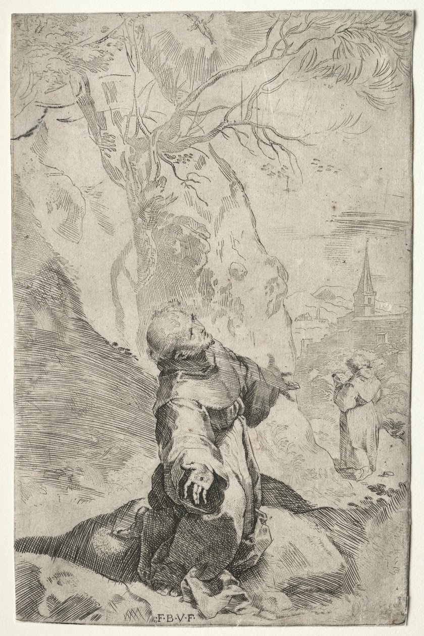 St. Francis modtager Stigmata. af Federico Barocci