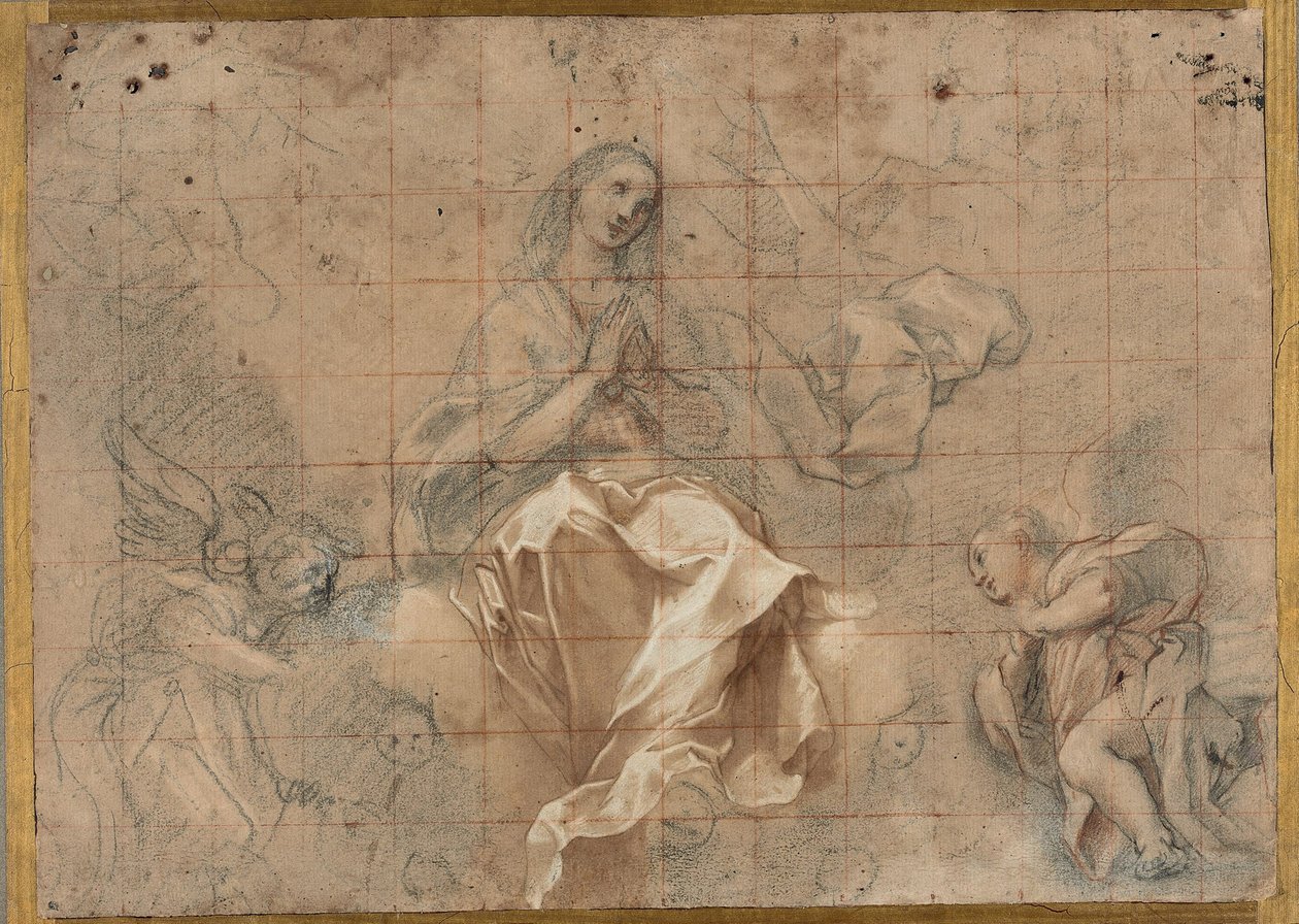 Studie til "Rosenkransens Madonna" af Federico Barocci