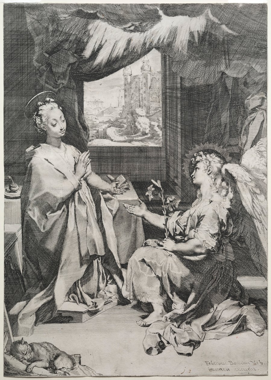 Bebudelsen, ca. 1585. af Federico Barocci