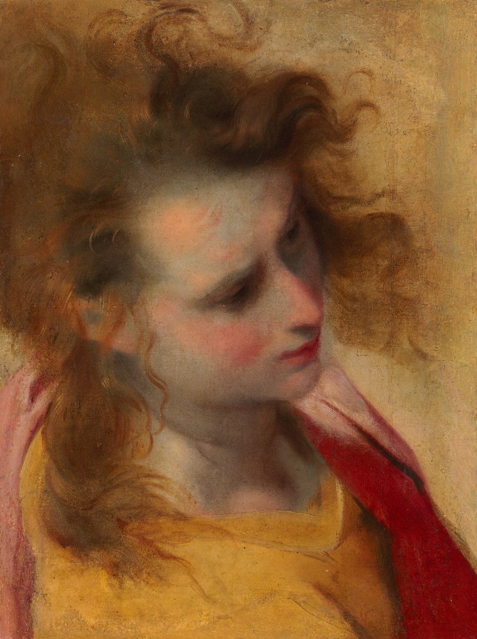 Hovedstudie af evangelisten Sankt Johannes af Federico Barocci