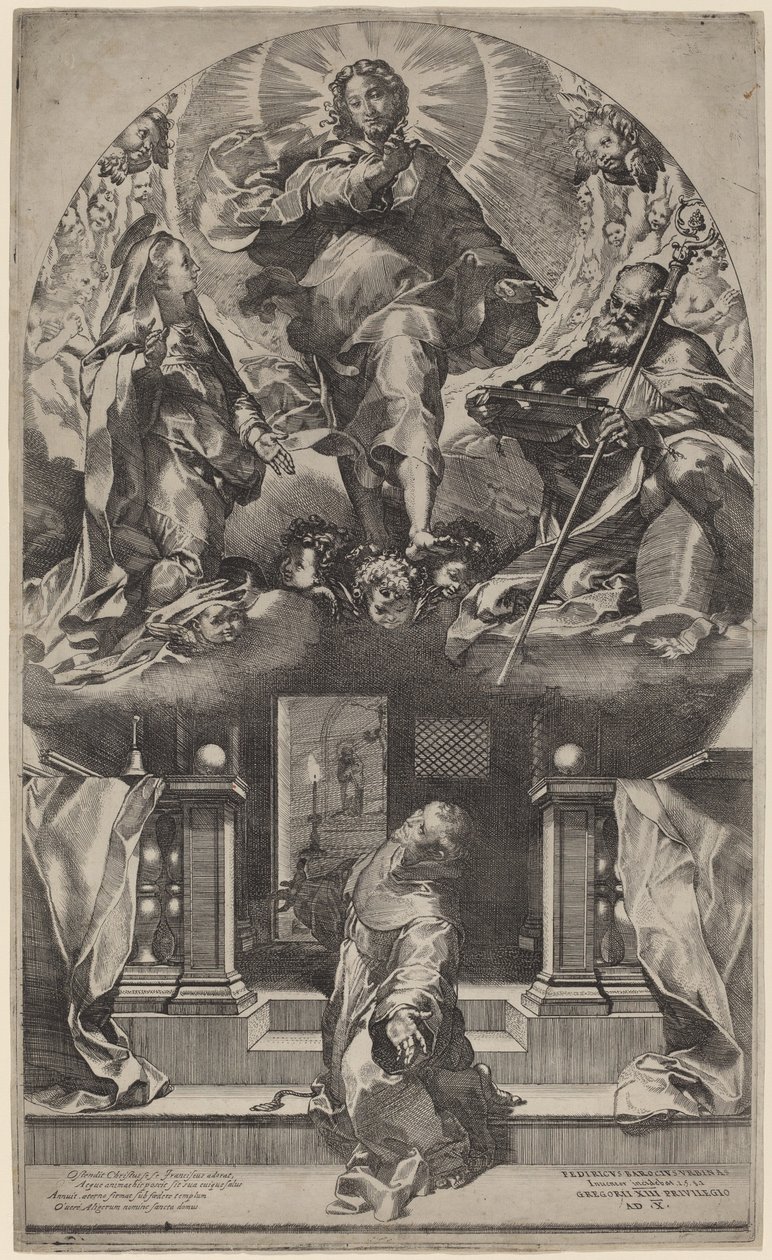 Vision af Saint Francis, 1581. af Federico Barocci