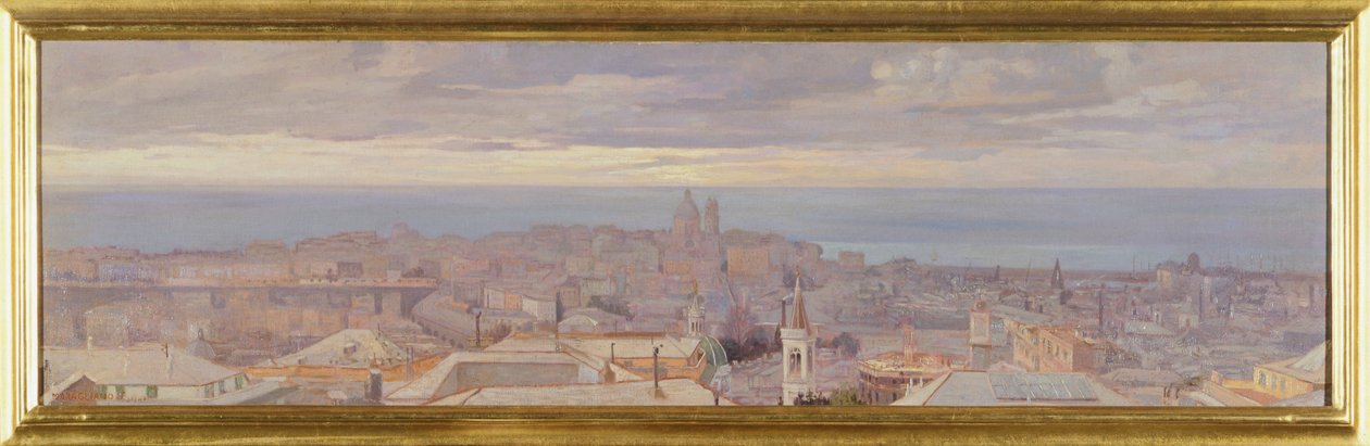 Udsigt over Genova af Federico Maragliano
