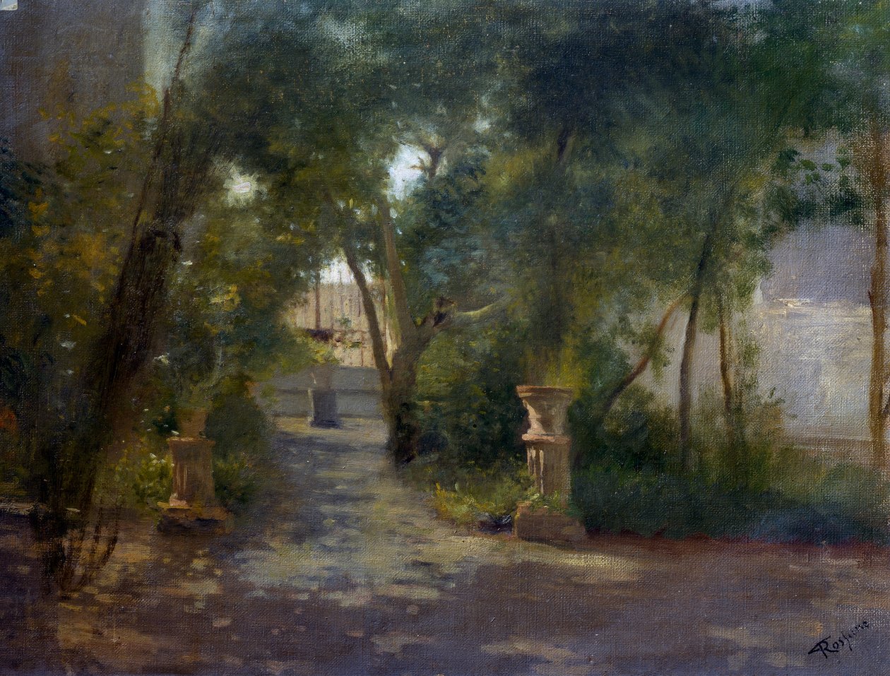 Villa i Portici, maleri af Federico Rossano (1835-1912) af Federico Rossano