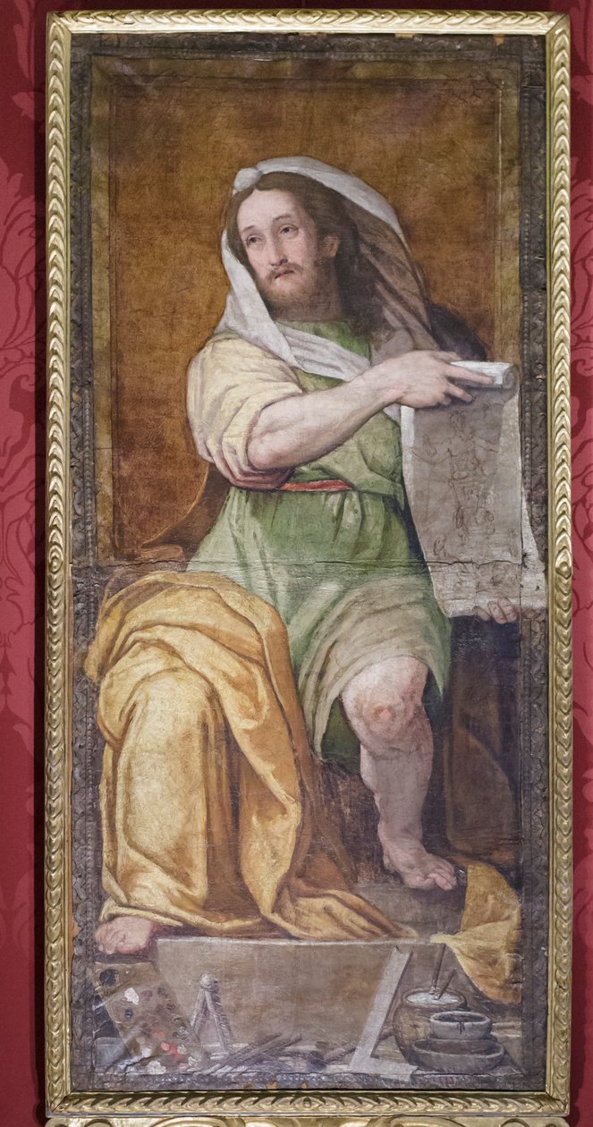 Portræt af Raphael som Esajas, ca. 1593 (olie på læder) af Federico Zuccari
