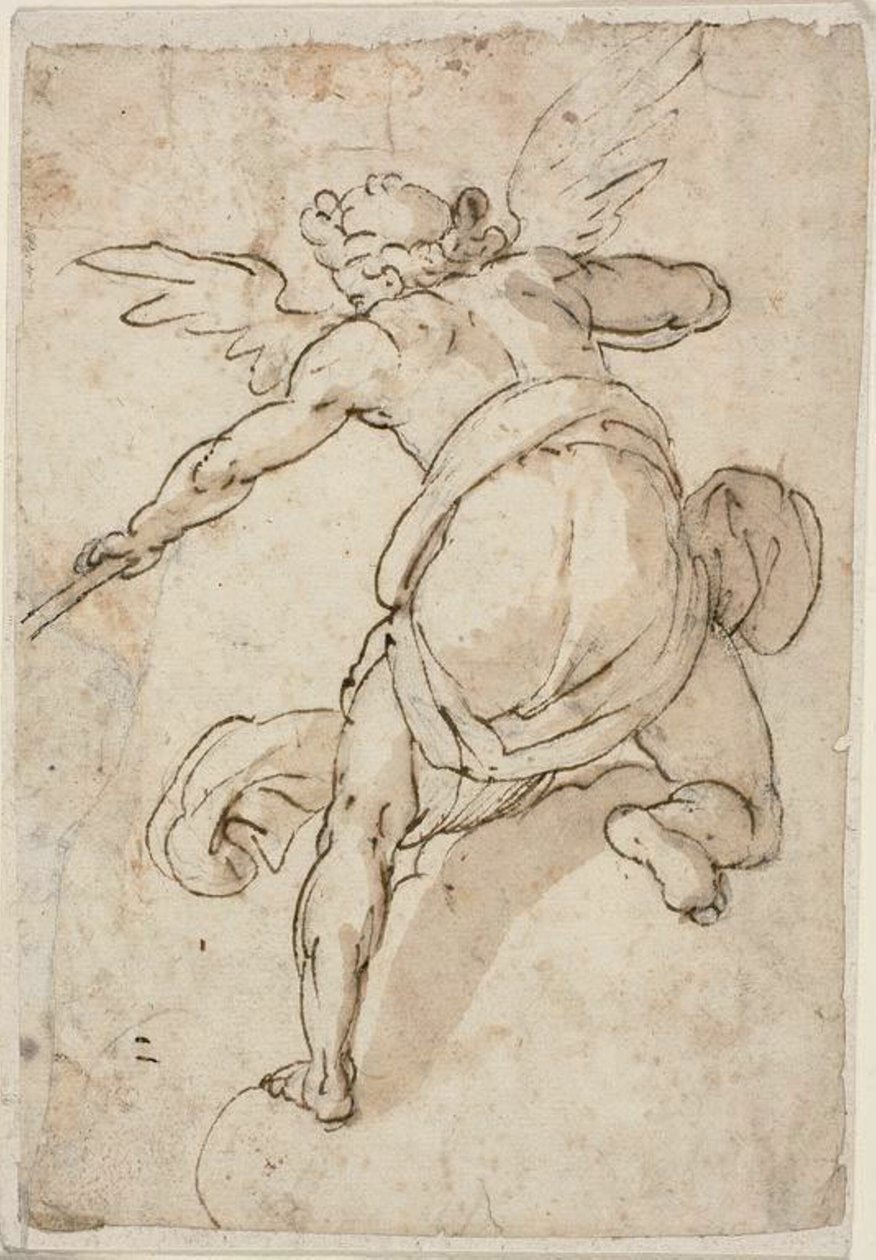 Engel holder en trompet af Federico Zuccaro