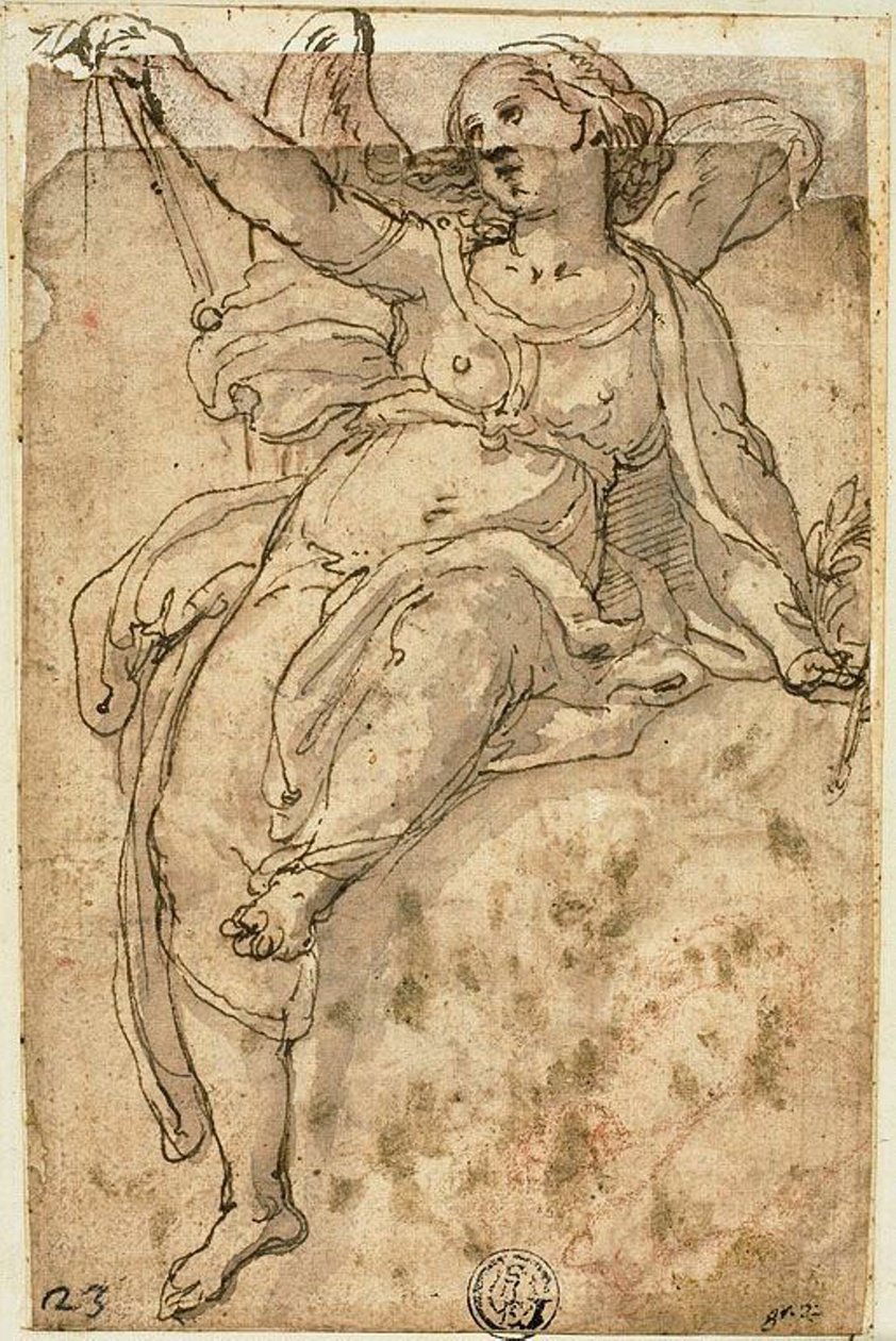 Siddende engel af Federico Zuccaro