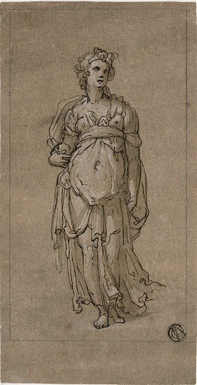 Stående kvindelig allegorisk figur af Federico Zuccaro