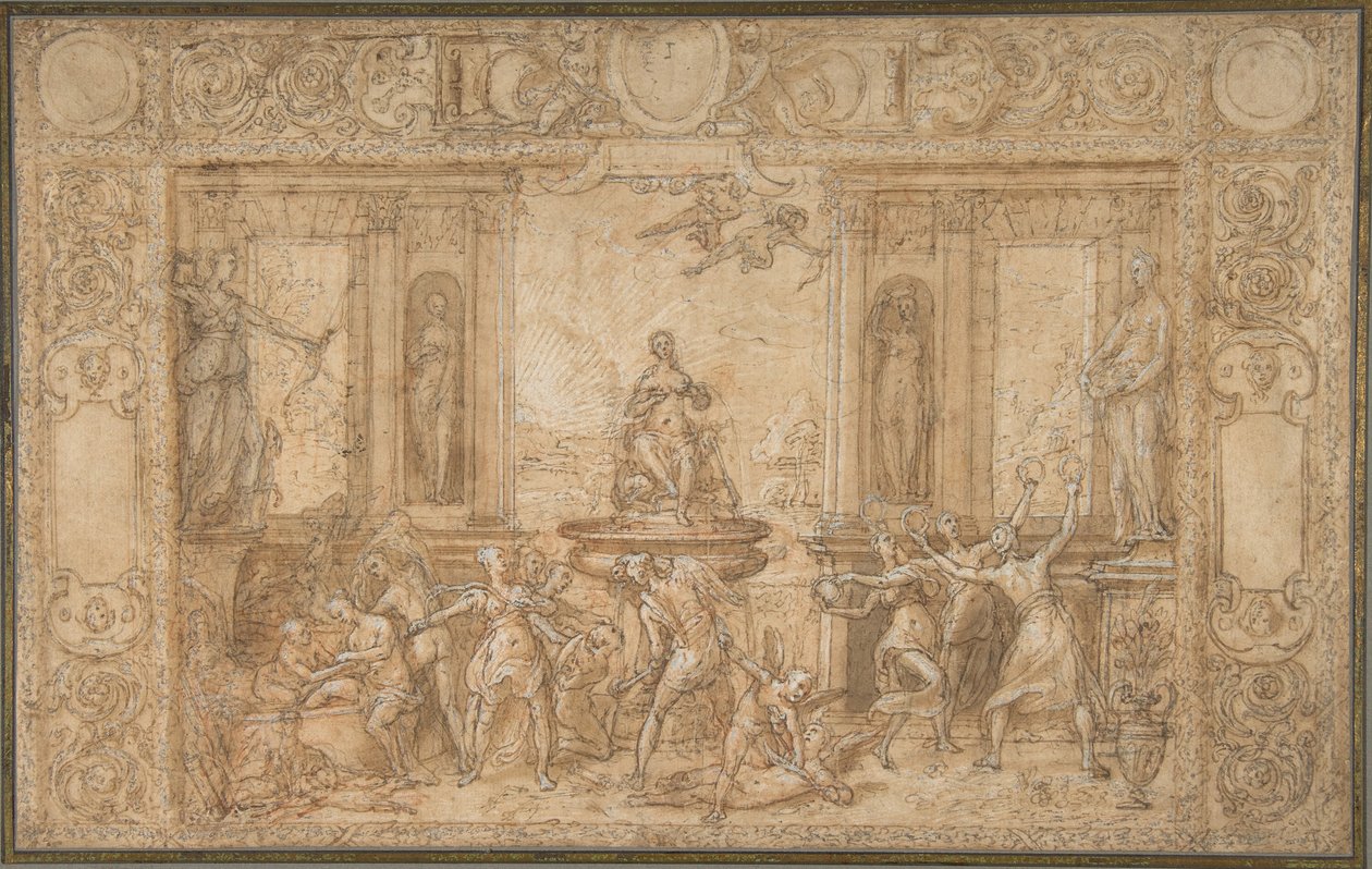 Studie til The Allegory of Spring, 1579. af Federico Zuccaro