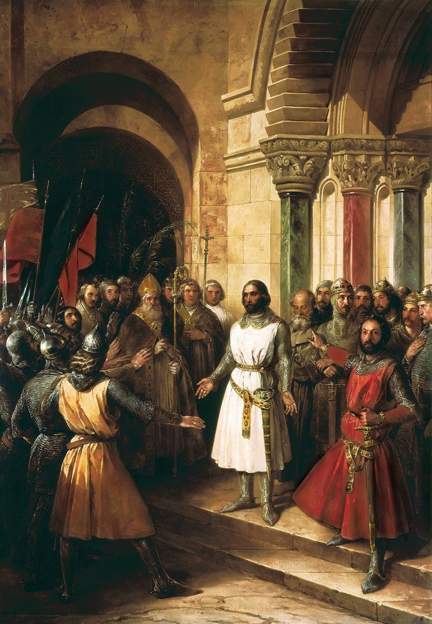Godefroy de Bouillon valgt til konge af Jerusalem den 23. juli 1099 - 1839 af Federico de Madrazo y Kuntz