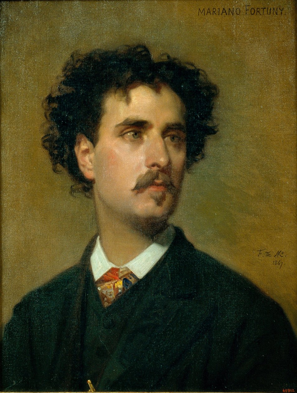 Portræt af Mariano Fortuny y Madrazo (1871-1949) - Maleri af Federico de Madrazo y Kuntz (1815-1894) - 1867 - Olie på lærred - 54x42,5 - Museu Nacional d