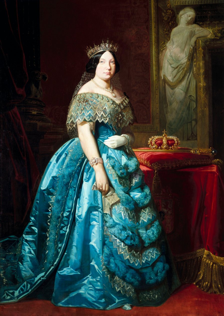 Portræt af Isabella II, dronning af Spanien af Federico de Madrazo y Kuntz